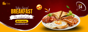 Breakfast Menu Cover Facebook-Cover template