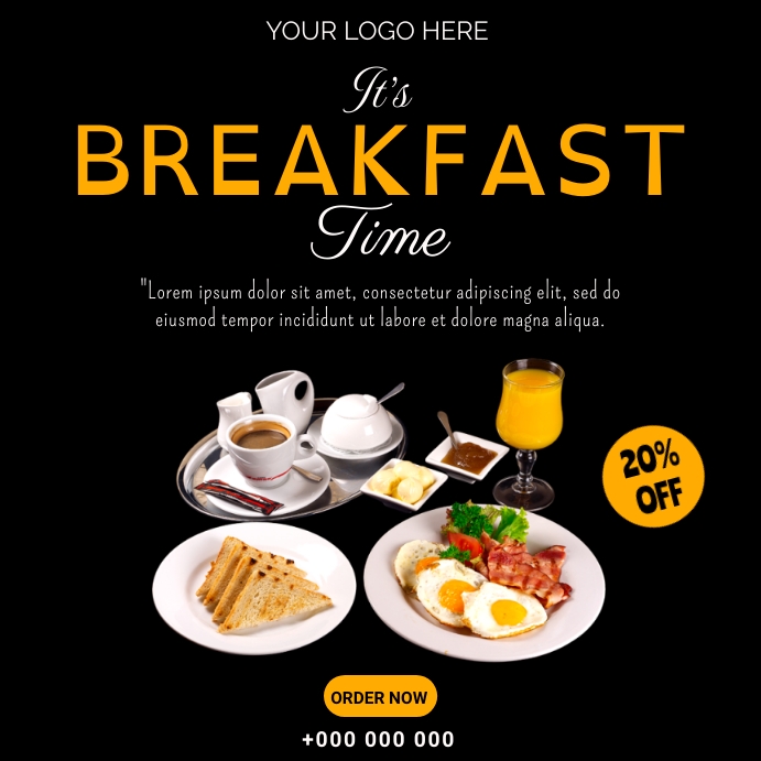 Plantilla de Breakfast Menu | PosterMyWall