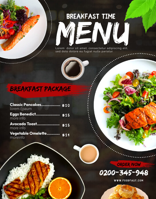 Breakfast Menu Design Template PosterMyWall breakfast-menu-design-template-postermywall