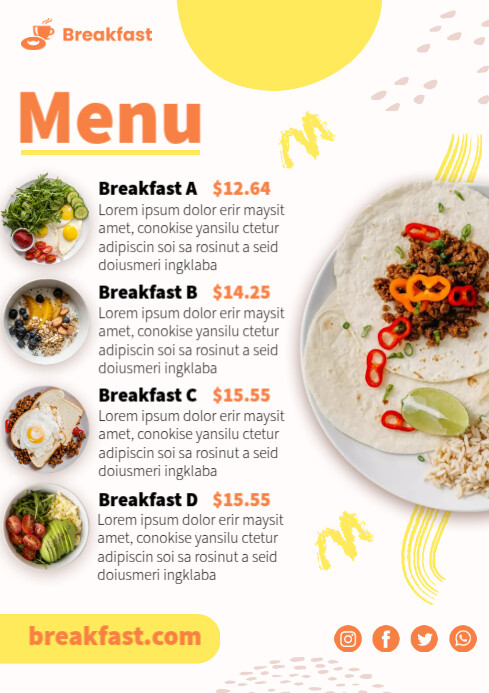 Breakfast Menu Template | PosterMyWall