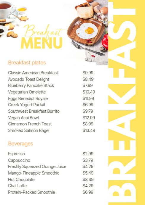 Breakfast Menu Template | PosterMyWall