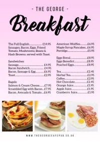 Breakfast Menu A5 template