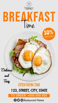 Breakfast Menu Digital Display (9:16) template