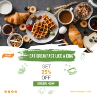 Breakfast menu Instagram Post template