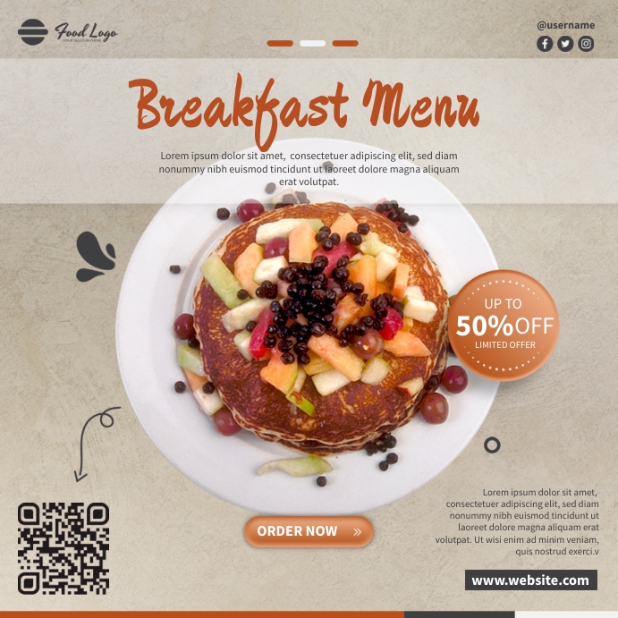 Copy of Breakfast Menu Poster | PosterMyWall