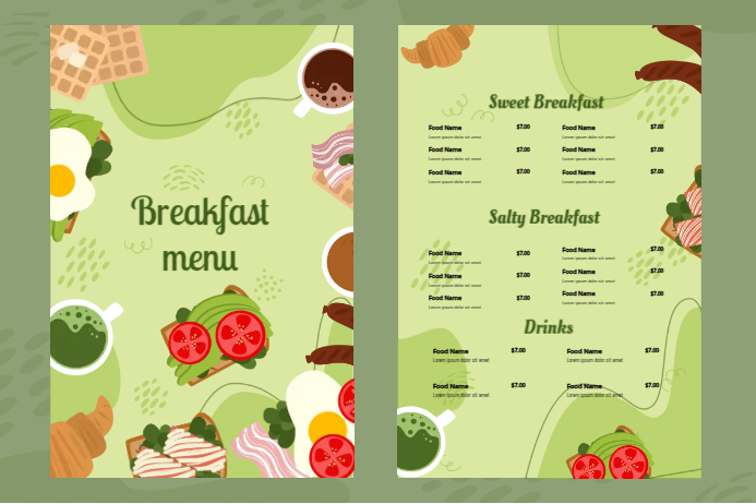 Breakfast Menu Template Poster