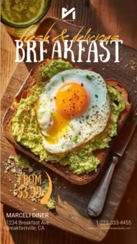 Breakfast Restaurant Instagram Story Template