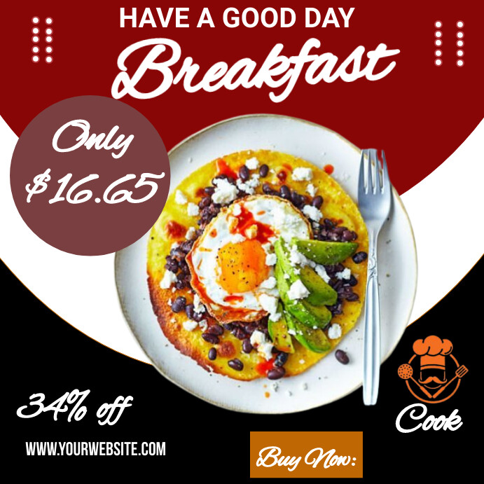 breakfast restaurant design Template PosterMyWall