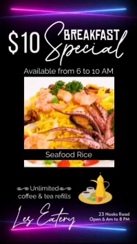 Breakfast Special Template Digitale display (9:16)