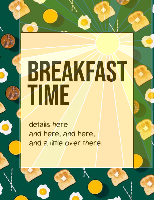 Copy of Breakfast time flyer | PosterMyWall