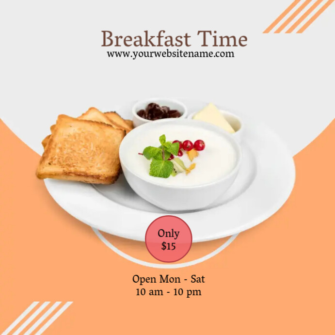 Copy of Breakfast Time / Instagram Healthy diet post | PosterMyWall
