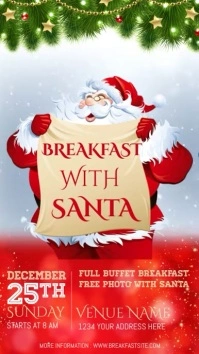 Breakfast with Santa, Christmas Instagram-Story template