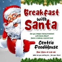 Breakfast with Santa - Christmas Publicación de Instagram template