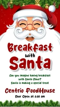 Breakfast with Santa - Christmas Instagram Story template
