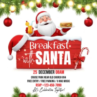 Breakfast With Santa Instagram-opslag template