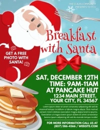 BREAKFAST WITH SANTA Flyer (US Letter) template