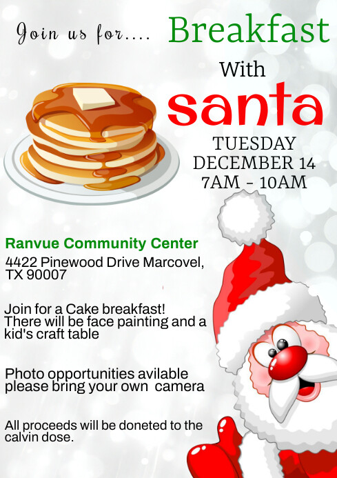 Breakfast With Santa Template PosterMyWall