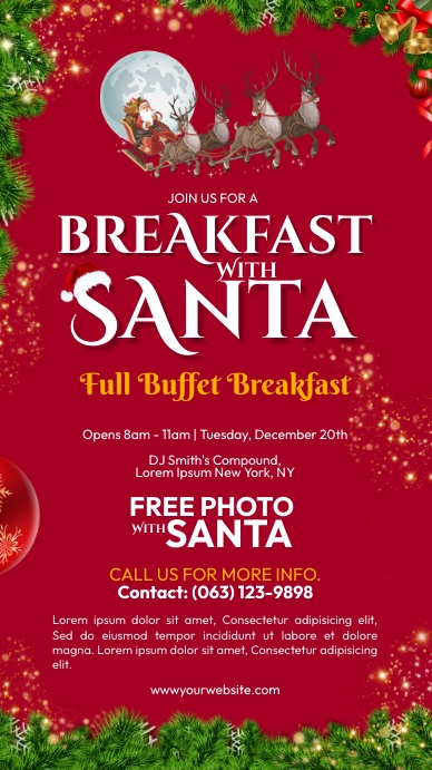 Breakfast With Santa Template PosterMyWall