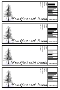 Breakfast with Santa Poster template