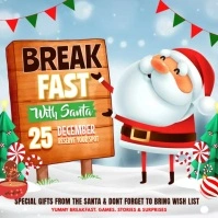 Breakfast with santa Publicación de Instagram template