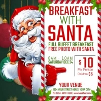 Breakfast With Santa Publicación de Instagram template