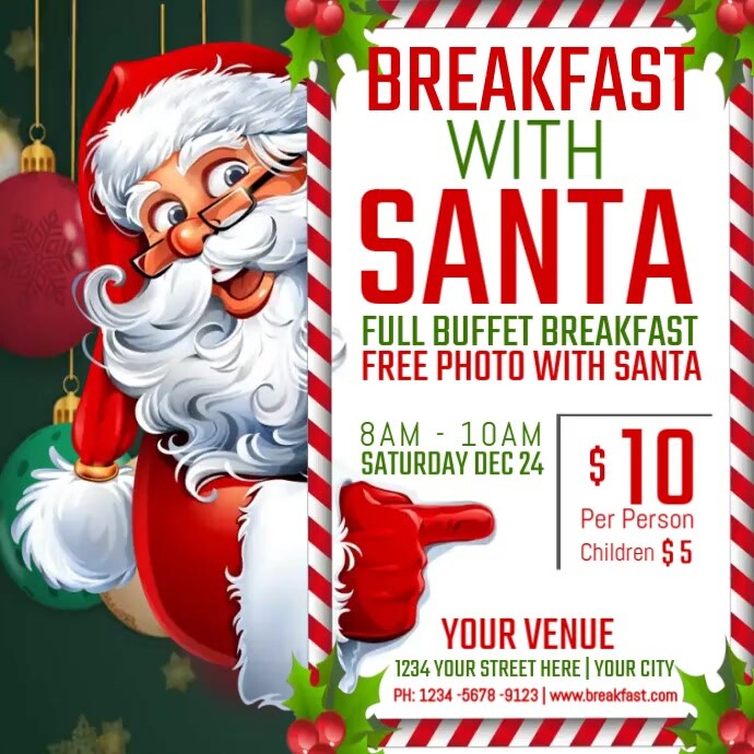 Breakfast With Santa Template PosterMyWall
