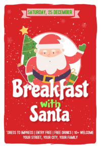 Breakfast With Santa Banner 4' × 6' template