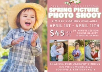 Spring time picture photo shoot ไปรษณียบัตร template