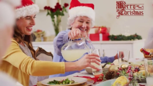 灰色 Christmas Family Gathering YouTube-miniature Template