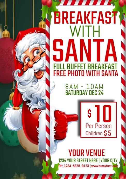 Breakfast With Santa Template PosterMyWall