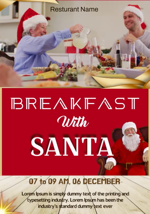 Breakfast With Santa Template PosterMyWall