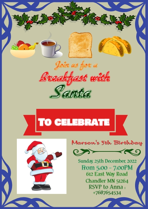 Breakfast With Santa Template PosterMyWall