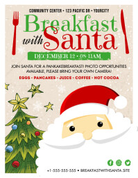 BREAKFAST WITH SANTA FLYER template