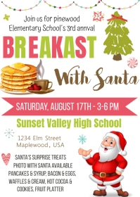 Breakfast with Santa Flyer A6 template