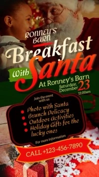 Breakfast with Santa Instagram Reel template