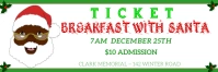 breakfast with santa ticket Banner 2 × 6 template