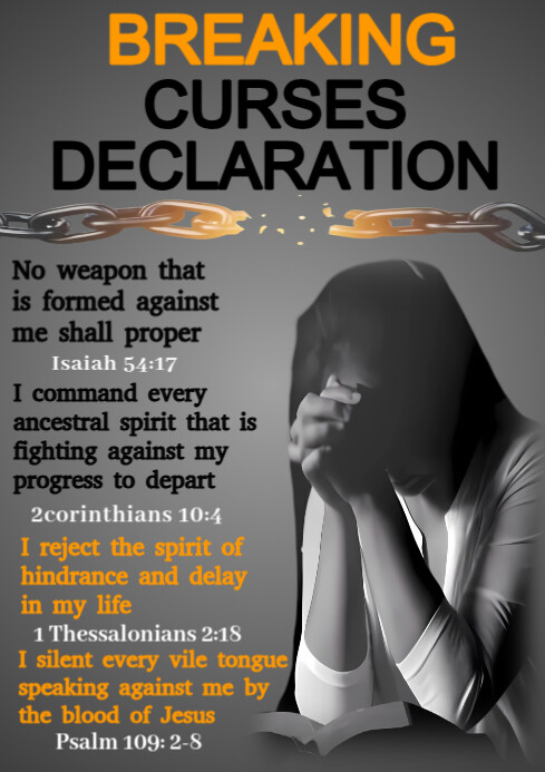 Copy of Breaking every fetter by prayer designed bible quote | PosterMyWall