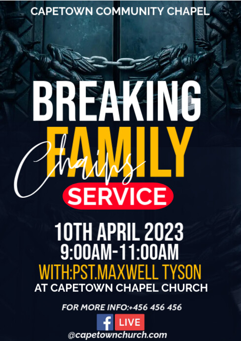 breaking family chains flyer poster Template | PosterMyWall