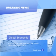 Breaking News Blogpost Ad Instagram Post template