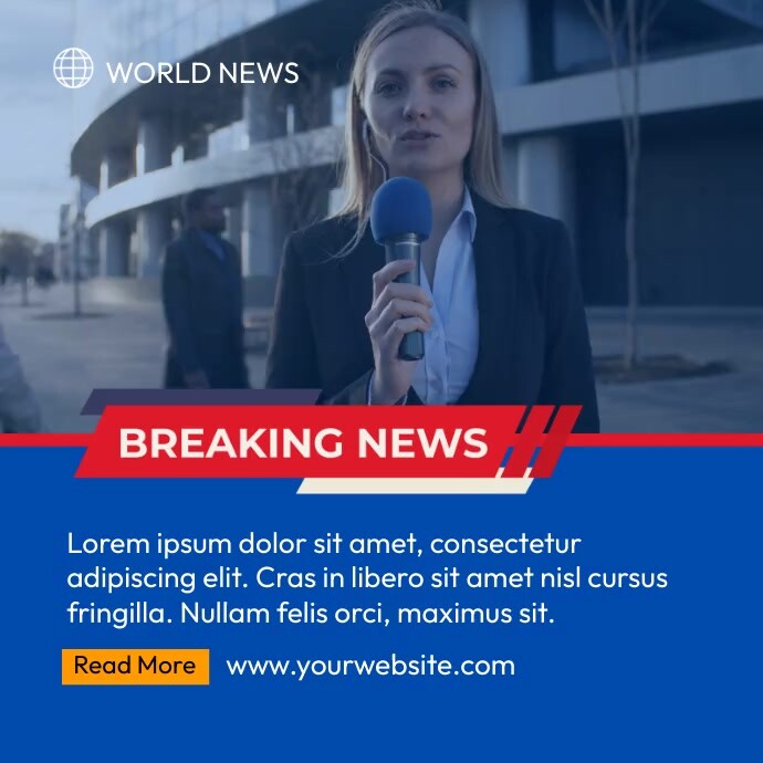Breaking News Event Instagram Post template