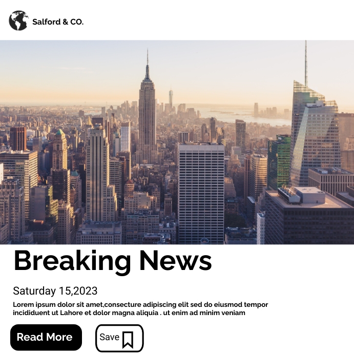 Breaking news Instagram templates