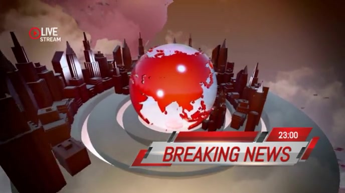 Breaking news report YouTube intro. Digital Display (16:9) template