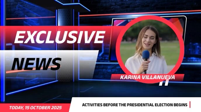 Breaking news video coverage Digital Display (16:9) template