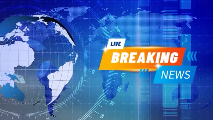 Breaking News Zoom Background Apresentação (16:9) template