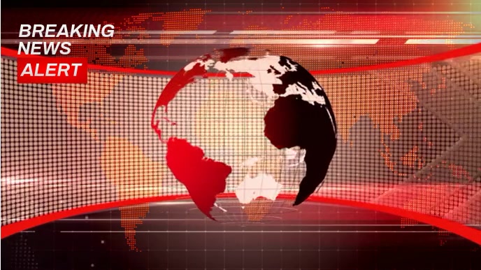 Breaking News Zoom Virtual Background Video Prezentacja (16:9) template