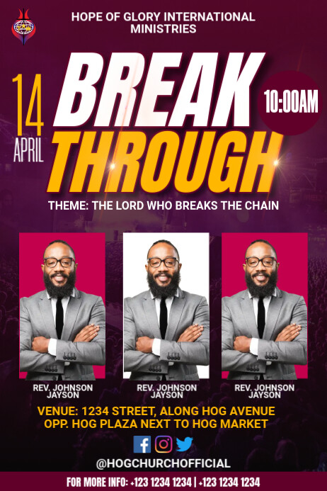 breakthrough service Template | PosterMyWall