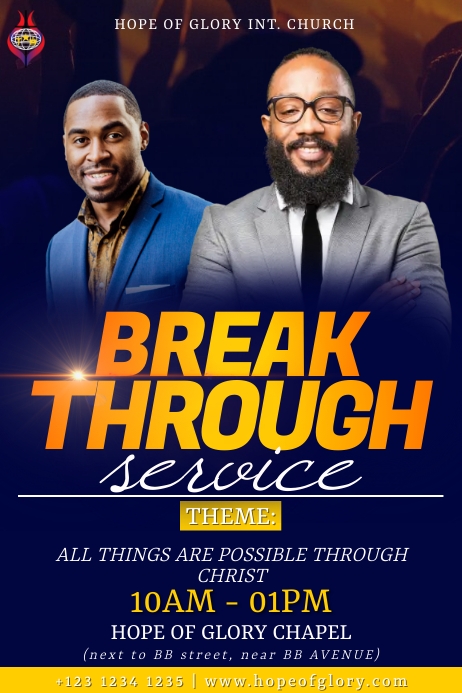 Breakthrough Service Poster template