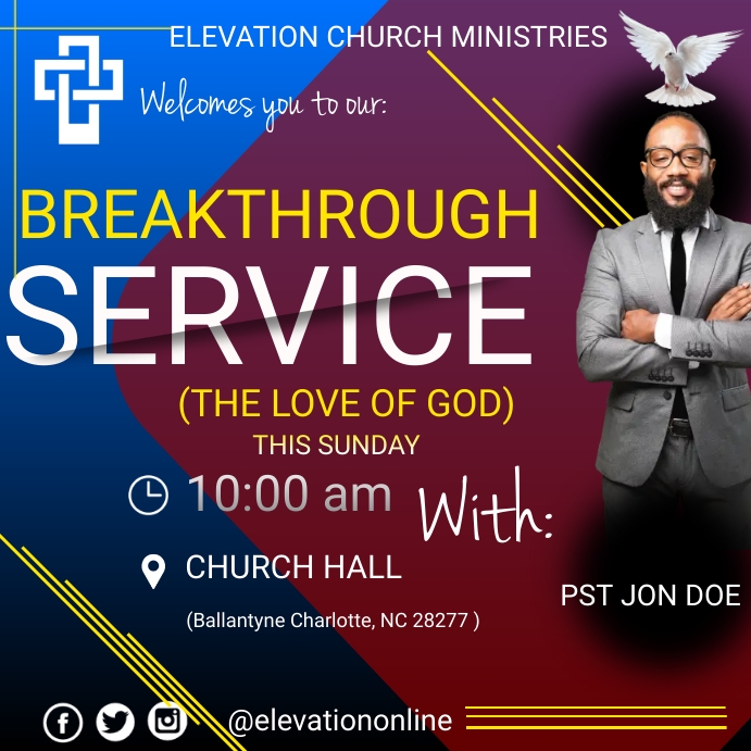 Plantilla de BREAKTHROUGH SERVICE | PosterMyWall