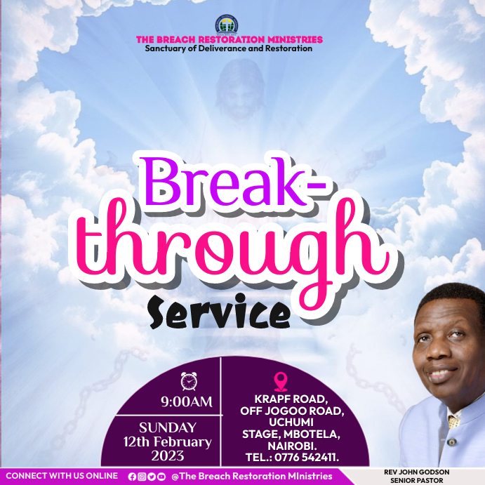Plantilla de breakthrough service sunday | PosterMyWall