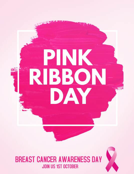 Copy of breast cancer, pink ribbon day | PosterMyWall